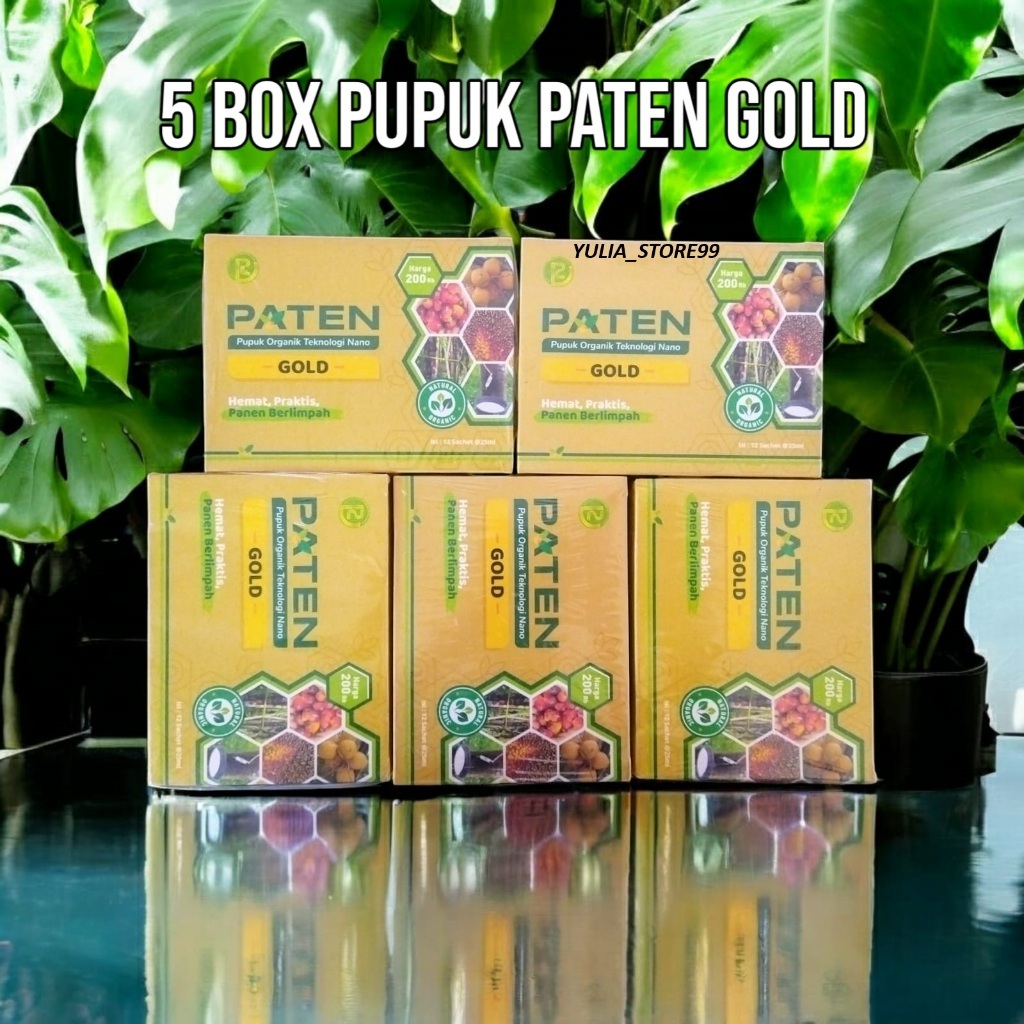 5 BOX ( 60 SACHET ) - PUPUK PATEN GOLD / PUPUK ORGANIK CAIR PATEN GOLD ORIGINAL