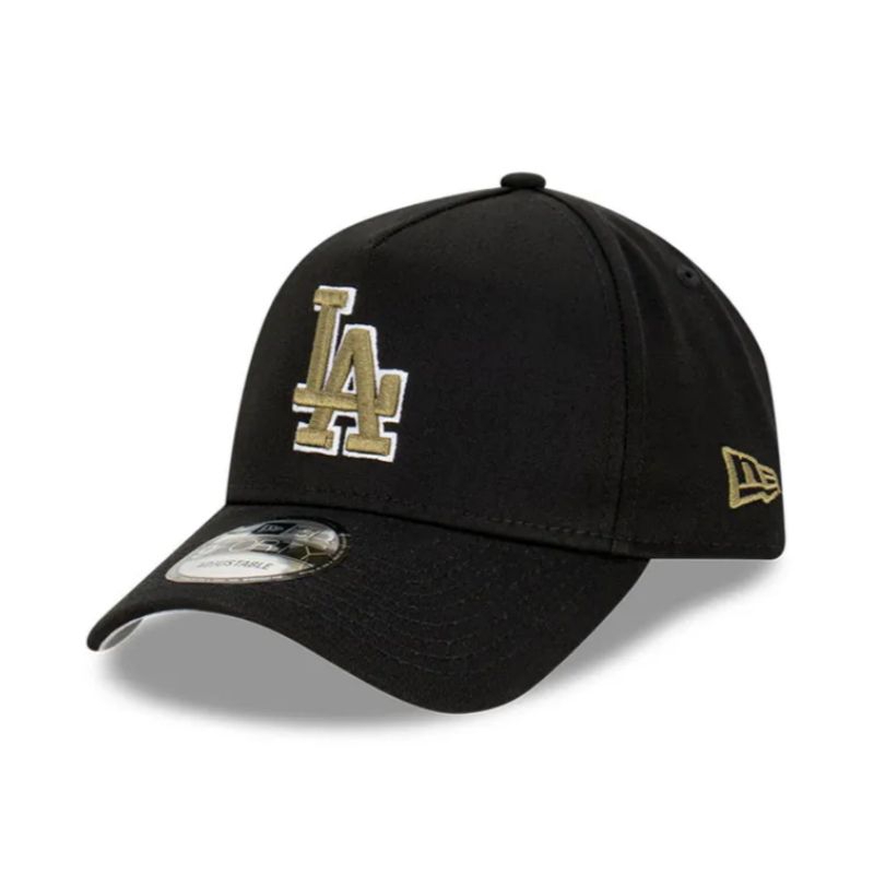 Topi New Era Cap Los Angeles Dodgers Black Olive Logo Type A Frame 9Forty Adjustable Original