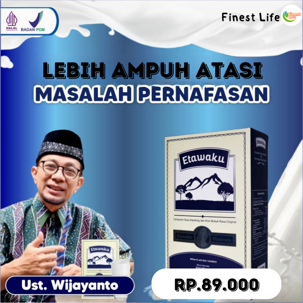 

Etawaku Platinum Susu Etawa Solusi Sesak Nafas Asma Bersihkan Paru-Paru Legakan Pernafasan 1 Box