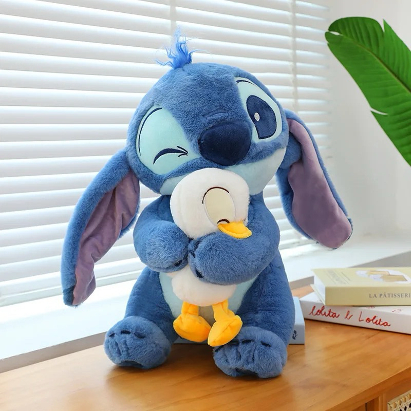 Boneka stitch fluffy peluk bebek import mainan boneka lilo and stitch