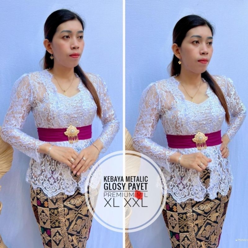 Kebaya Brokat Payet Metalik/Kebaya Brokat Payet