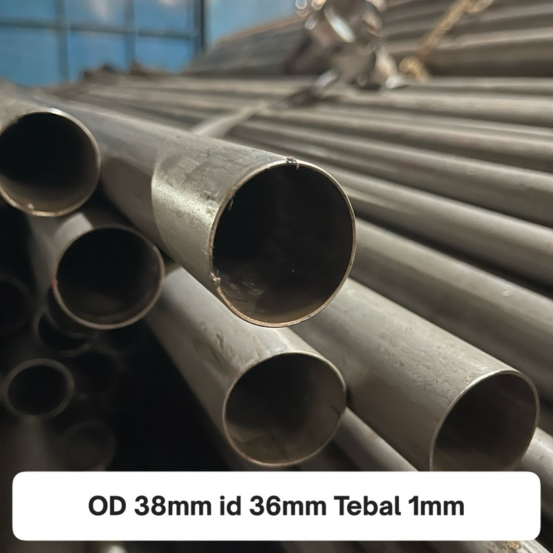 pipa besi seamless od 38mm id 36mm tebal 1mm