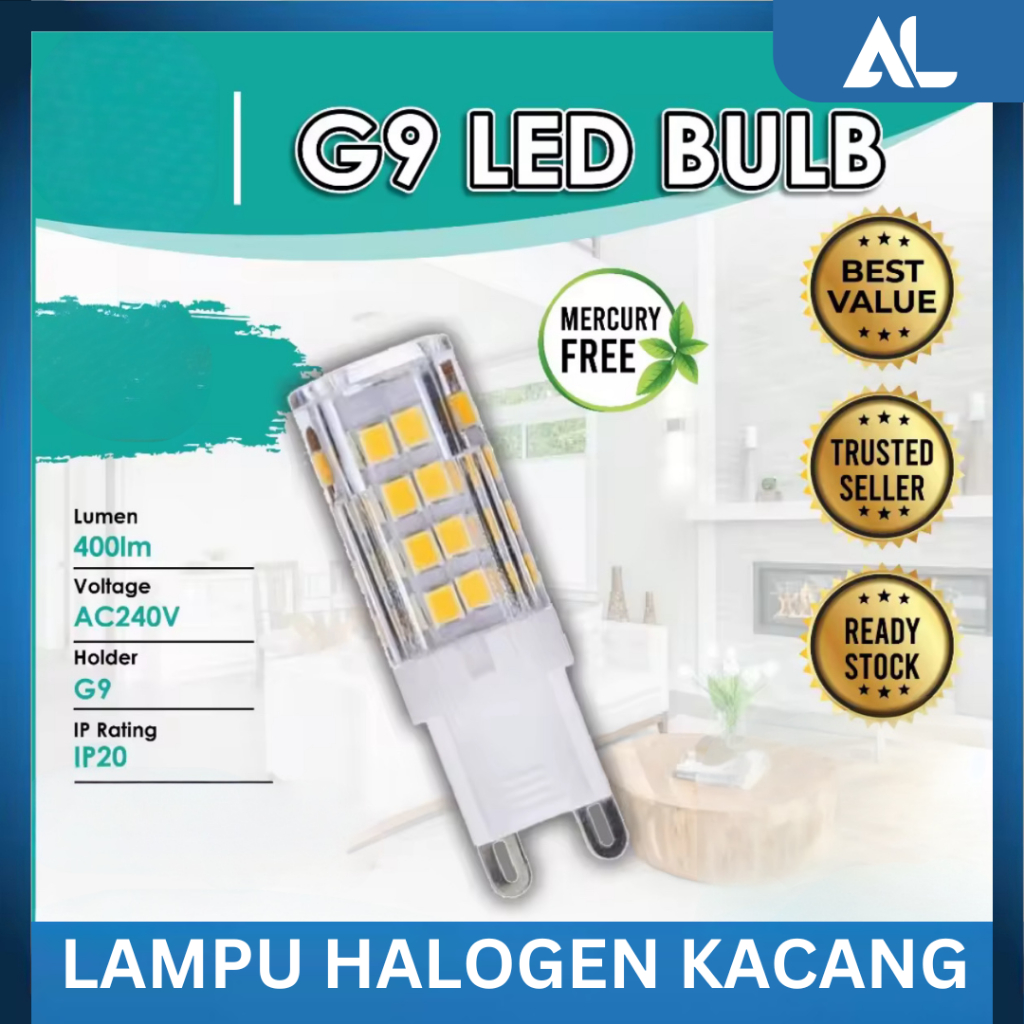 PROMO LAMPU HALOGEN KACANG LED 3W 5W 7W 8W WATT 220V FITTING G9 KAKI TUSUK BOHLAM GANTUNG