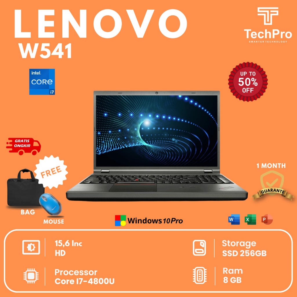 LAPTOP LENOVO W540 & W541 + VGA 2GB 128bit Core i7-4800