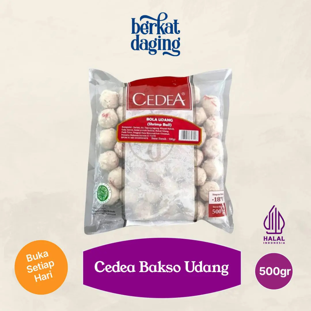 

Cedea Bakso Udang - Shrimp Meatball Baso Meatballs / Berkat Daging