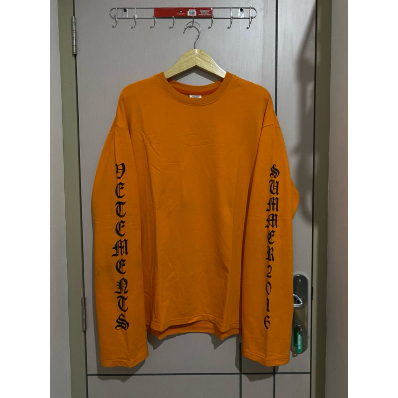 kaos panjang long sleeve vetements summer 2016 spellout