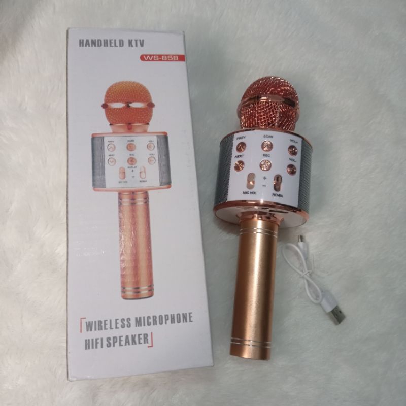 Mic karaoke WS 858 Microphone bluetooth WS-858