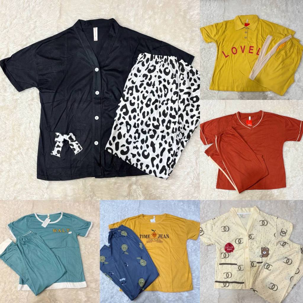 Piama Baju Tidur Wanita Remaja CP KATUN Lengan Pendek Bahan Katun