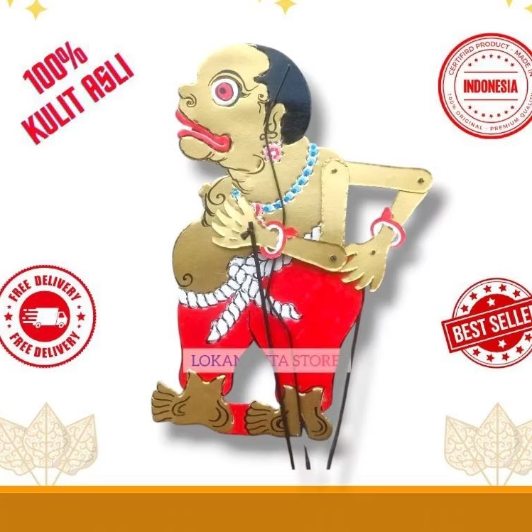 WAYANG KULIT BAGONG VERSI KI SENO WAYANG BAHAN KULIT SAPI TEBAL