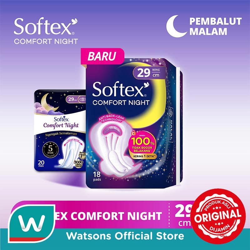 Softex Comfort Night 29cm 18'S - Pembalut Malam