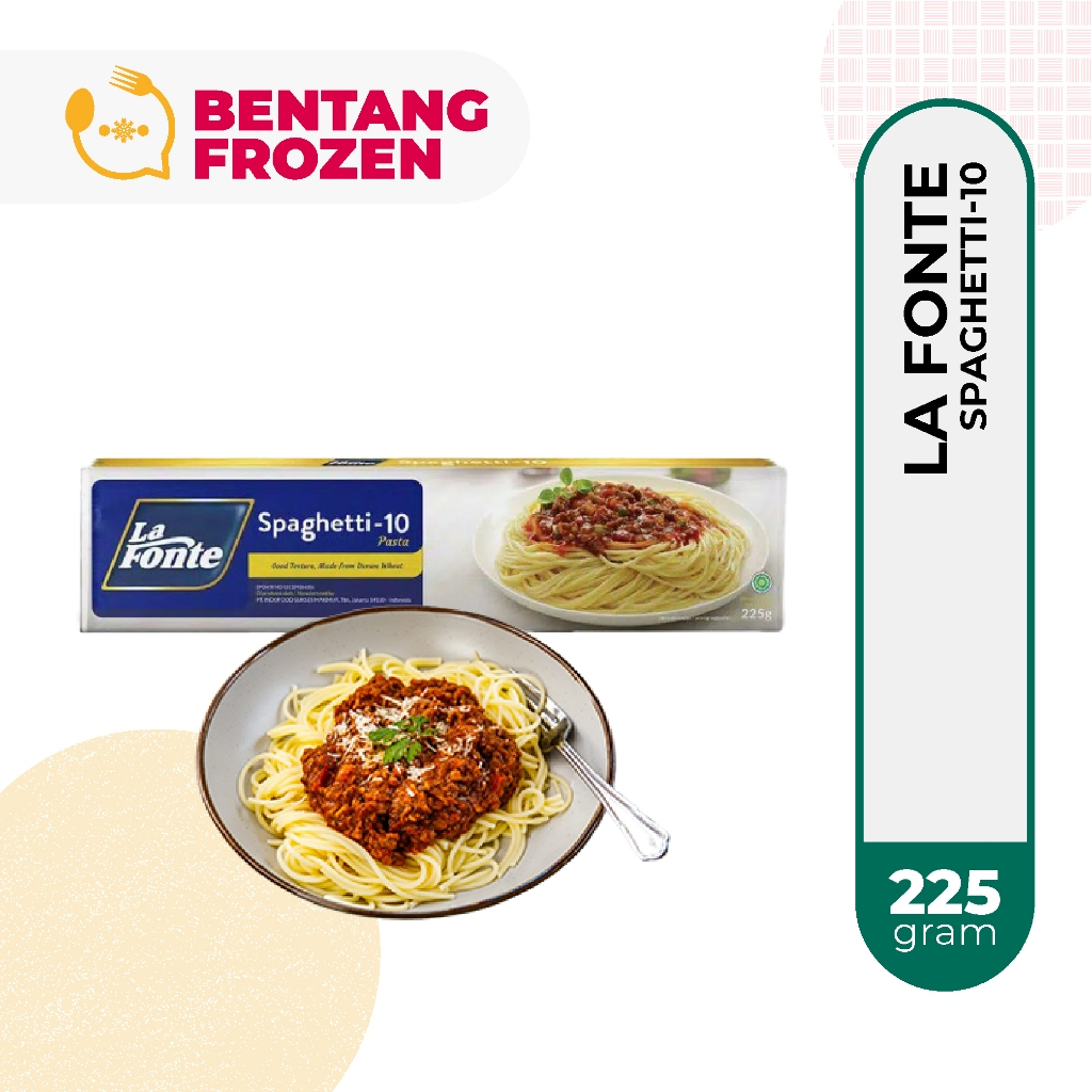 

Lafonte Spaghetti Ukuran 10 225gr / Pasta Spageti / Spagetti