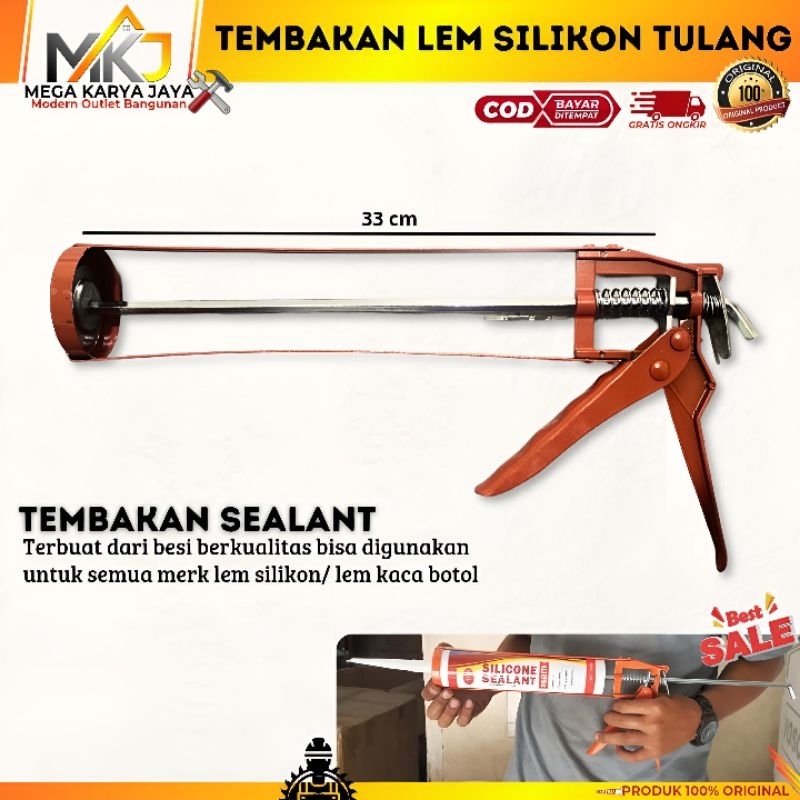 Tembakan Lem Silikon Tulang / Lem Silikon Sealant / Lem Aquarium  Lem Kaca