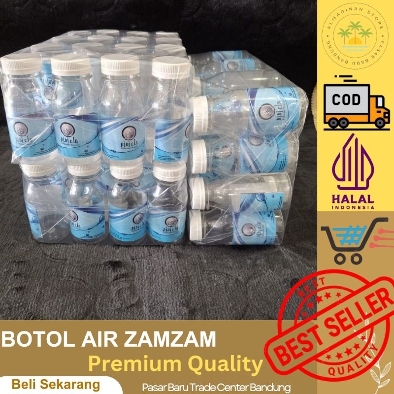 

Botol air zamzam oleh oleh haji umroh ukuran 80ml bahan premium plus stiker harga murah