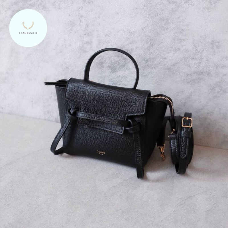 Celine Pico Belt Bag in Black & Dark Grey