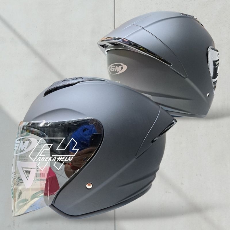 Helm GM G1 black doff | hitam doff | single visor