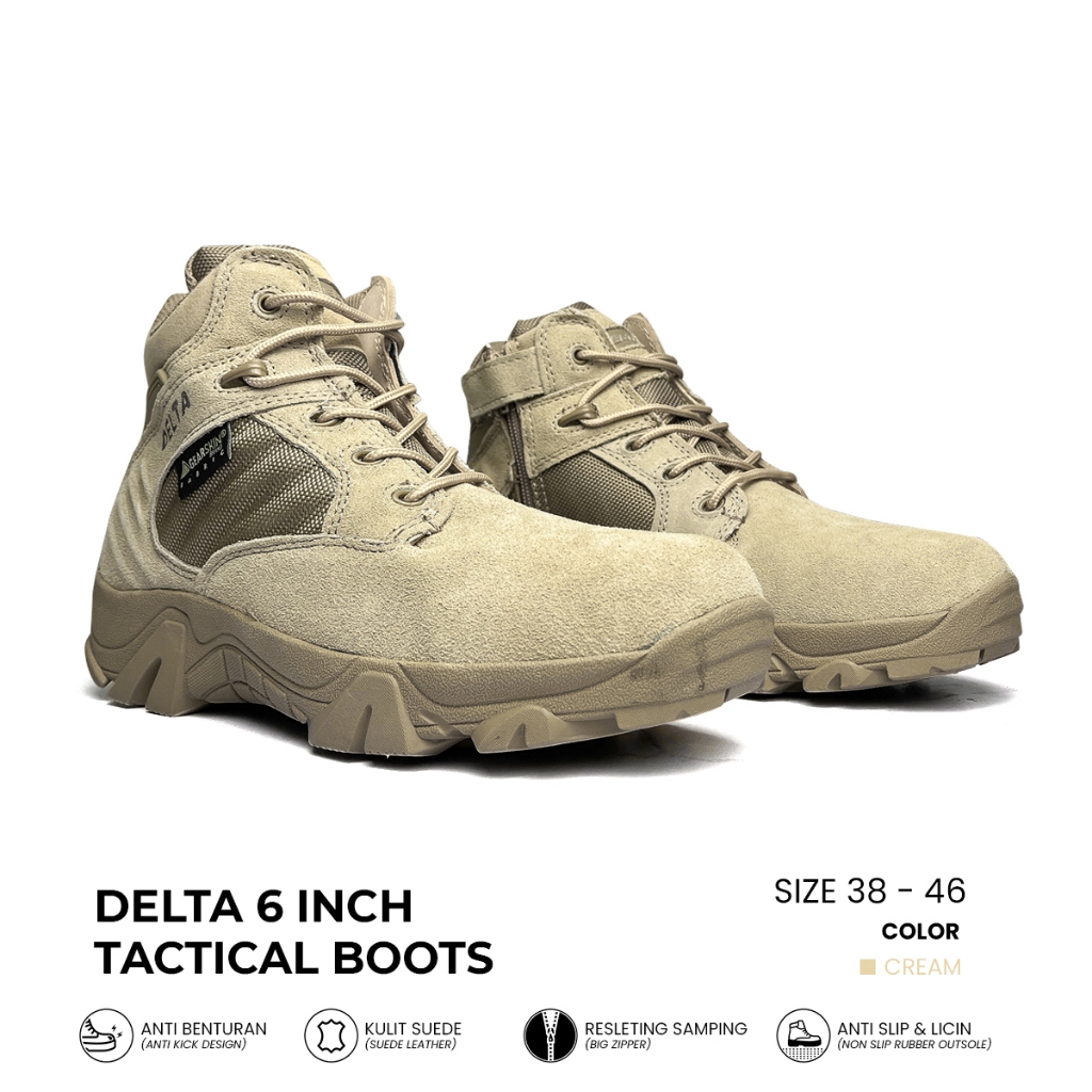 Sepatu Delta 6 Inci Tactical Army Boots