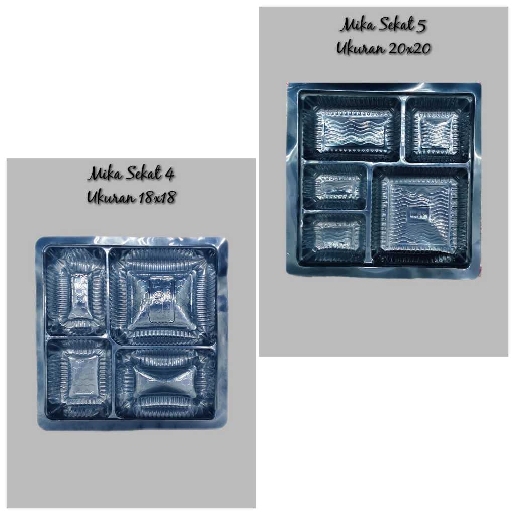 MIKA UKURAN 18X18 UNTUK DALAM DUS NASI 18X18 MIKA SEKAT 4 20x20 Sekat 5