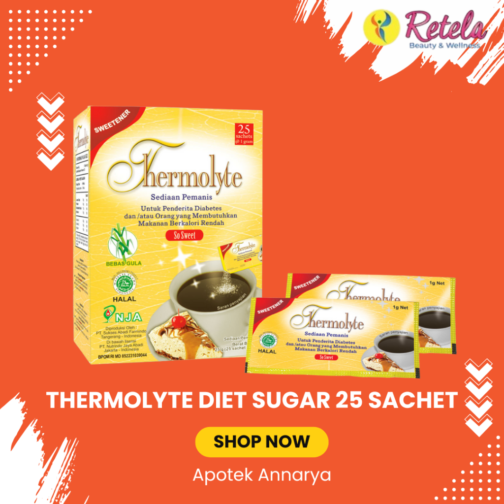 

Thermolyte Diet Sugar 25 Sachet 1 Gram