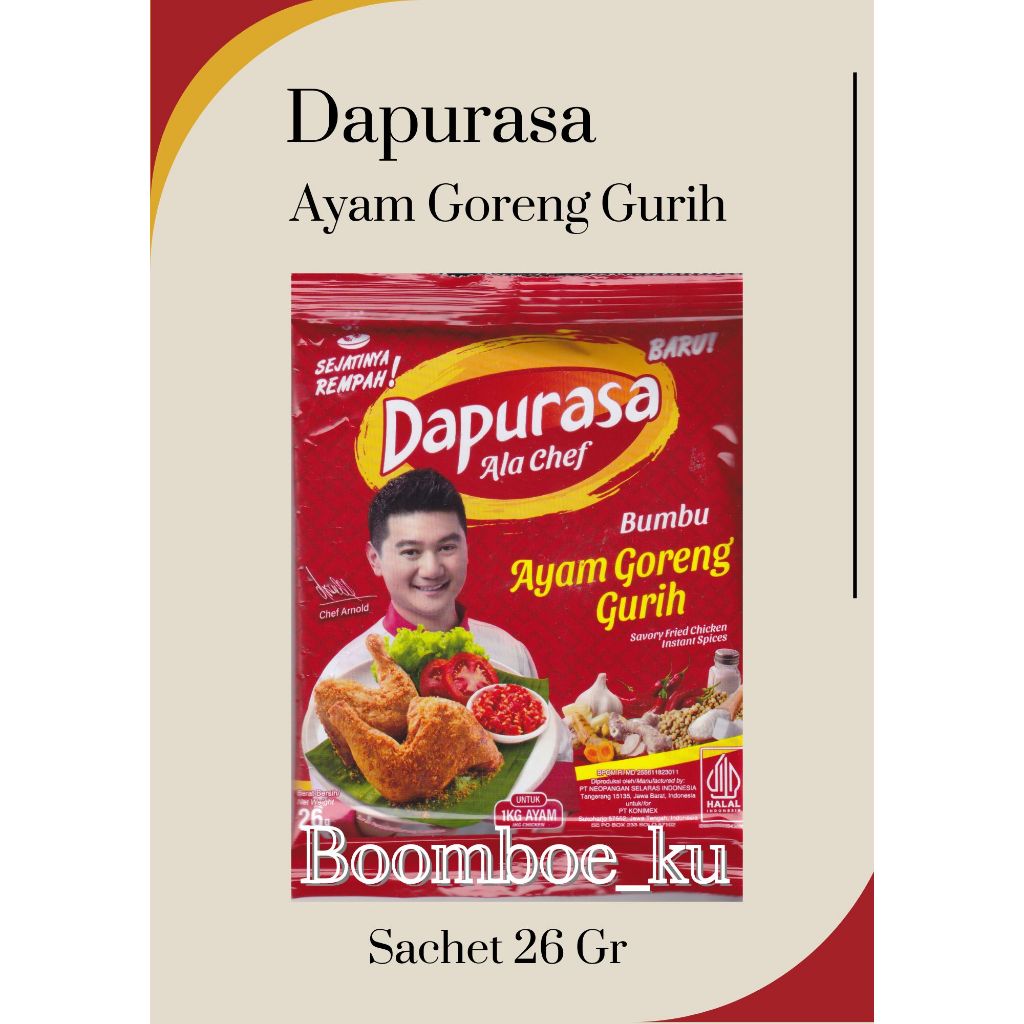 

Dapurasa Ala Chef Bumbu Ayam Goreng Gurih 26Gr