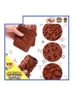 Cetakan Silikon Coklat Cetakan Jelly Cetakan Puding Silikon Karakter Cetakan Coklat Huruf Angka Love