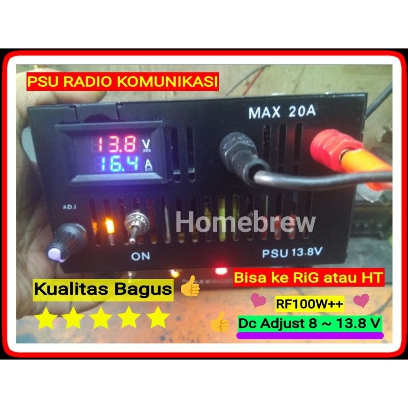 Power Supply DC 13.8V 15A Untuk Radio RiG atau HT (DC adjust)