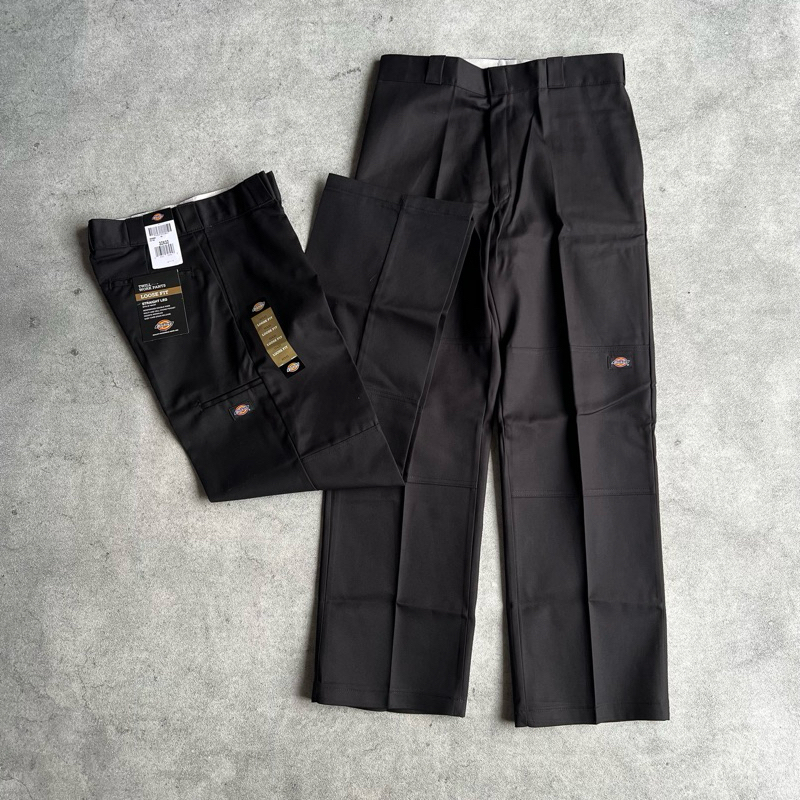 Dickies Work Pants 85283 Loose Fit Double Knee Black