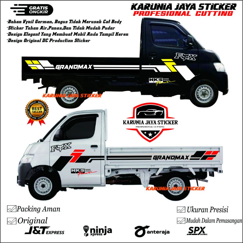 Stiker Cutting Mobil Pickup Grandmax Stiker Striping List Grandmax