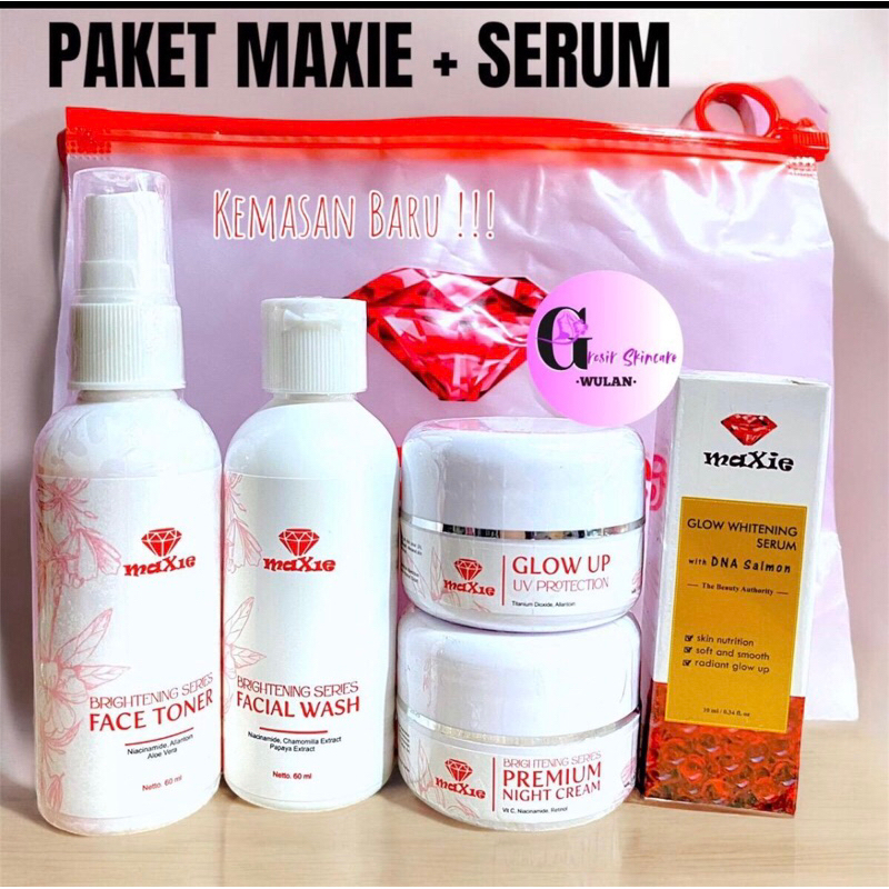 MAXIE SKINCARE PAKET WAJAH DAN SERUM DNA SALMON MAXIE