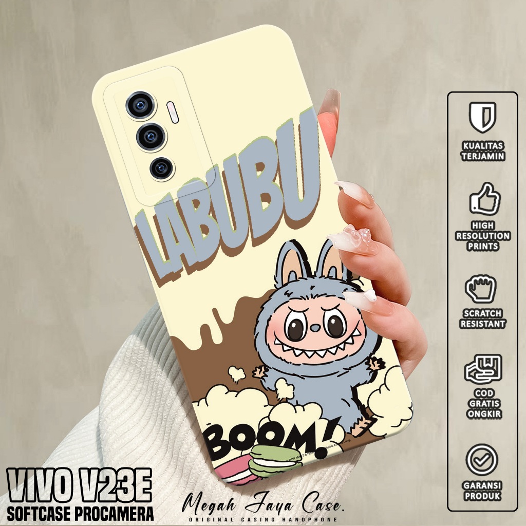 Softcase Hp VIVO V23E - Case Hp VIVO V23E Motif labubu - Softcase Pro Camera - Silikon Hp VIVO V23E 