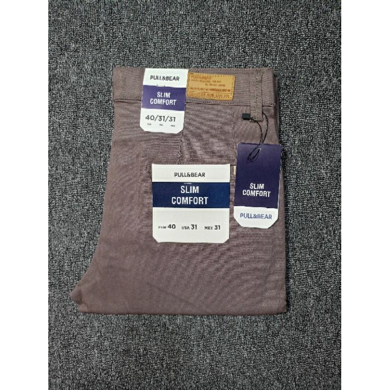 Pull & Bear Chino pants Celana Chinos Panjang Pria Slimfit Stretch Original