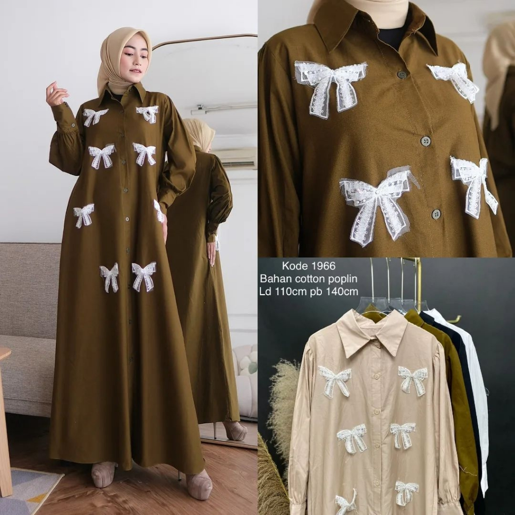 [LaVaylin] LV002 Baju Gamis Muslim Dress Wanita Busui Friendly Premium Fashion Modern Terbaru