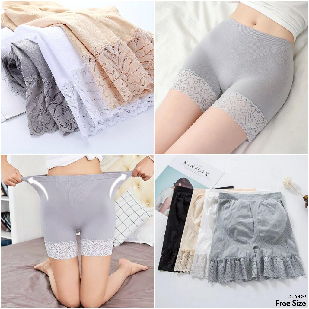 RVC75 - LYDYLY Celana Pop Rajut Wanita Celana Pendek Dalaman Underwear Import Murah Pakaian Dalam De
