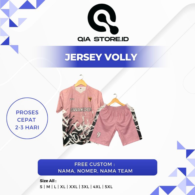 Jersey Voli Cowo Fullprint Kaos Voli Pria