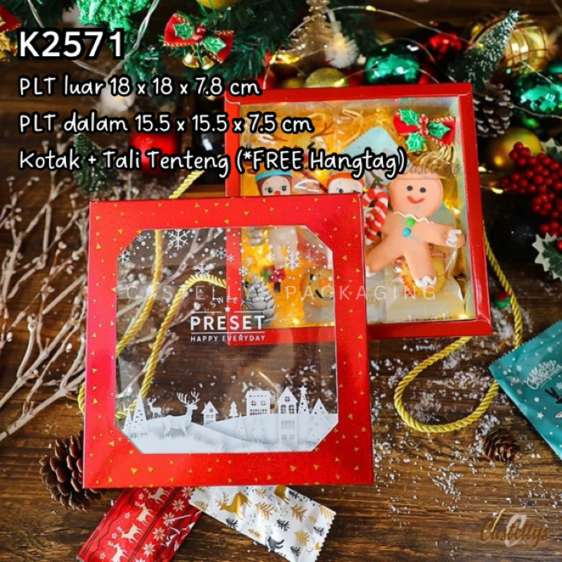 

Kotak Box Natal K2571 Premium Cookies Cake Bolu Pudding Kue Kering Hadiah Kado Hampers Christmas