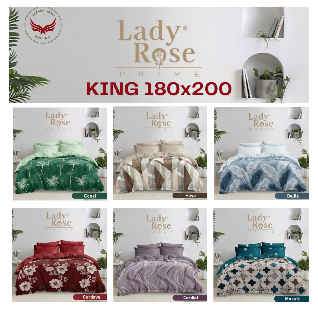 Sprei Lady Rose king 180x200 Tinggi 30 | Lady rose prime