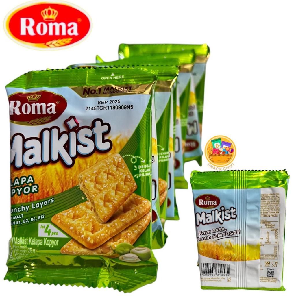 

ROMA MALKIST KELAPA KOPYOR 21gr / Pack isi 10 pcs