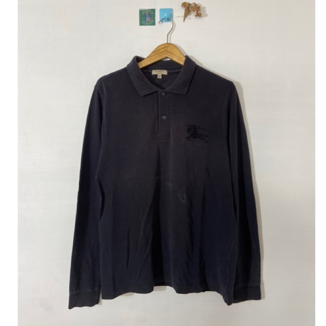POLO LONGSLEEVE BURBERR*Y HITAM SECOND