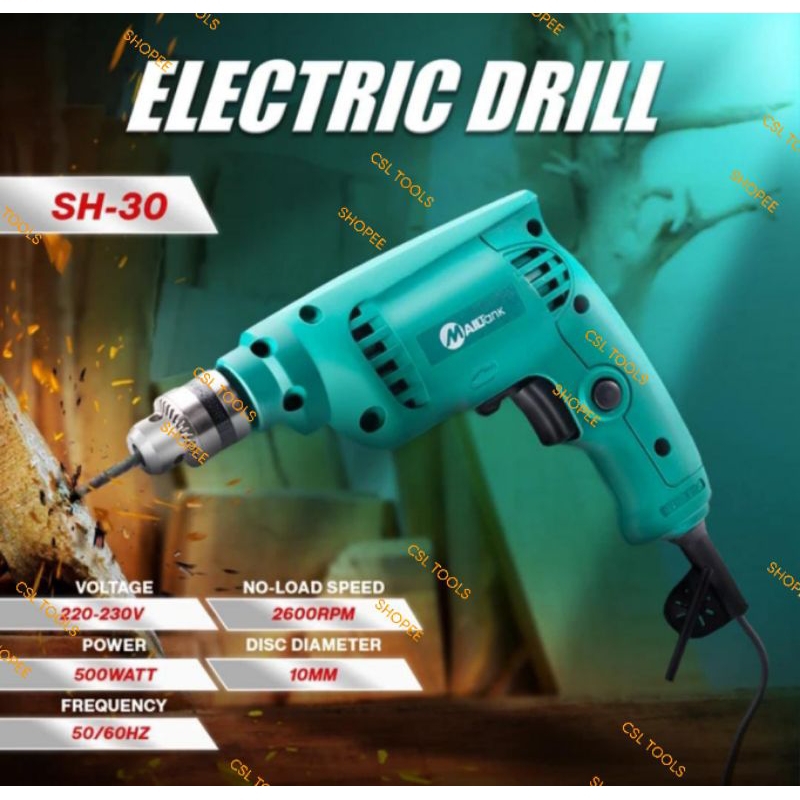 MAILTANK SH30 Mesin Bor Listrik Electric Drill / Mesin Bor Listrik 10mm MAILTANK SH30