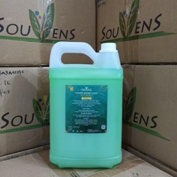 Sabun mandi cair hotel 2in1 shampoo suasana bali aroma bunga melati jasmine 5 liter souvens (bpom) p