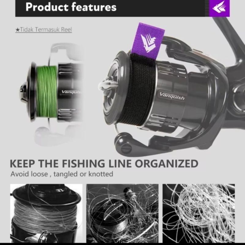 pengikat rail pancing import / penutup rail / spool strap reel pancing / pengikat tali spool pancing
