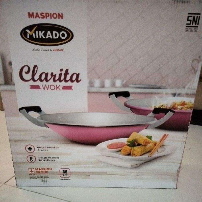 wajan wok mikado Clarita wok aluminium wajan 35cm
