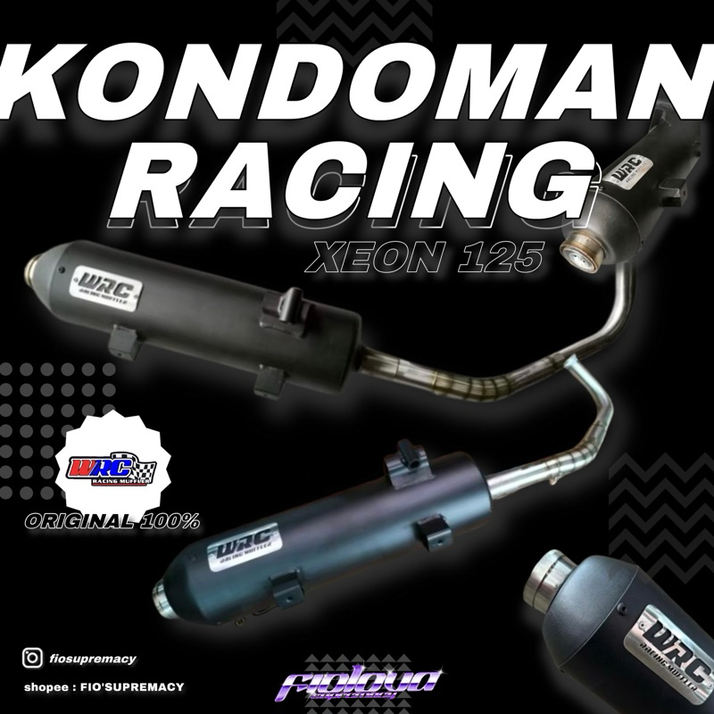 KNALPOT KONDOMAN STD RACING NEW WRC RACING EXHAUST ORIGINAL KHUSUS XEON 125 KARBU RC GT