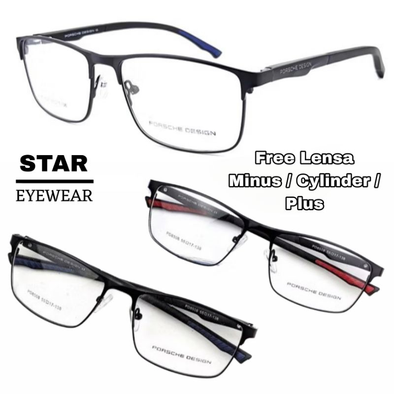 Frame Kacamata Free Lensa Minus Plus Anti Radiasi - Kacamata Photocromic - Frame SE8508