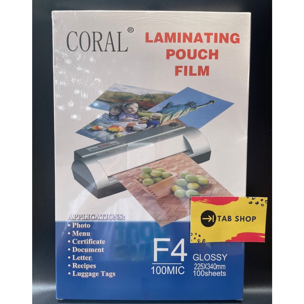 

Diskon TAB SHOP CORAL PLASTIK LAMINATING POUCH F4 1MIC KERTAS LAMINASI KANTONG PANAS F4 GLOSSY CLEAR 1 MIC N4