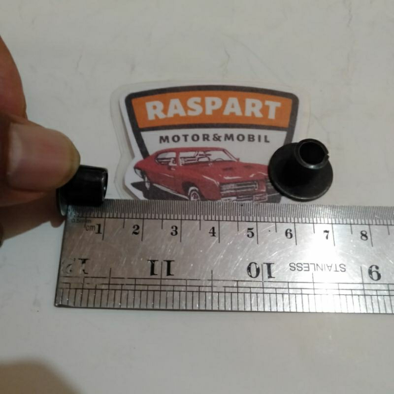 Ring Bosh Lubang m6 Hitam Panjang 9mm  motor Universal ( 3 PCS)