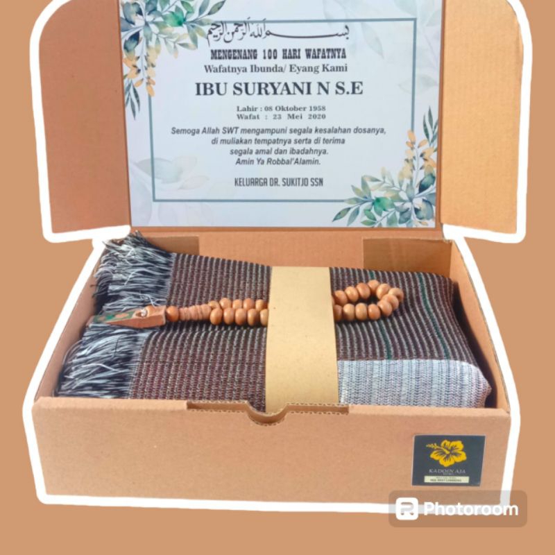 Sajadah Sovenir Dewasa/Jumbo Sajadah Hampers Tahlilan Sovenir Pernikahan Sovenir oleh oleh Haji Souv