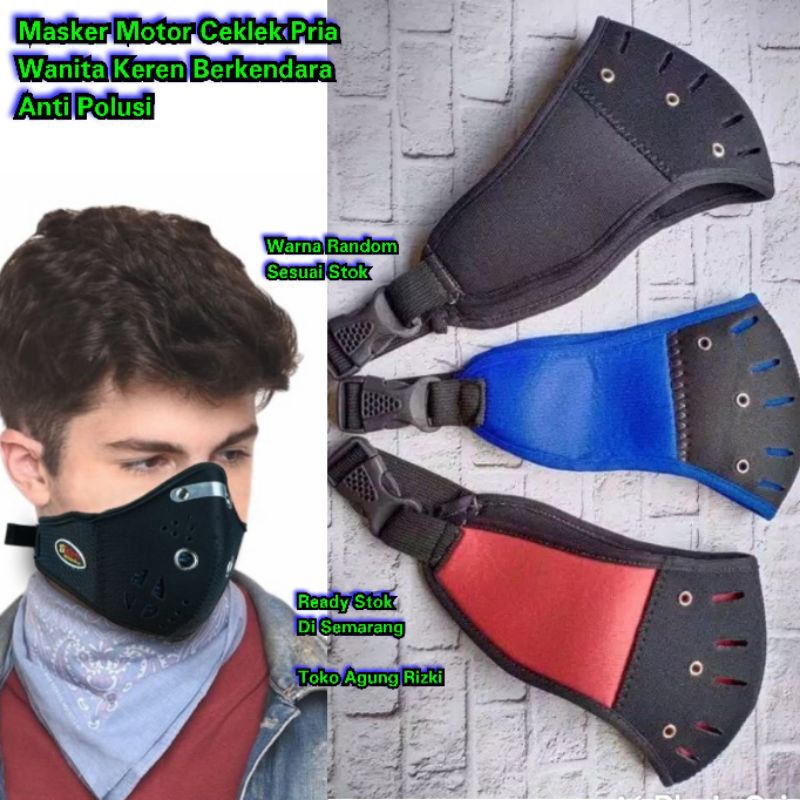Masker Motor Ceklek Pria Wanita Keren Berkendara Anti Polusi
