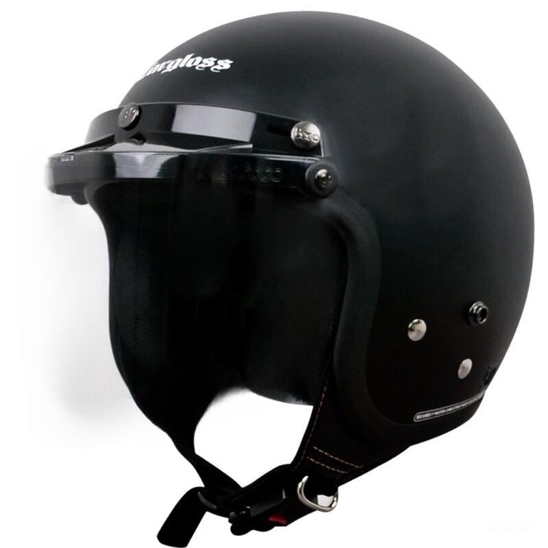 Masterpiece44 - Helm Bogo Retro Premium Carglos / Googles Mask Trail Cross / Helm Half Face Untuk