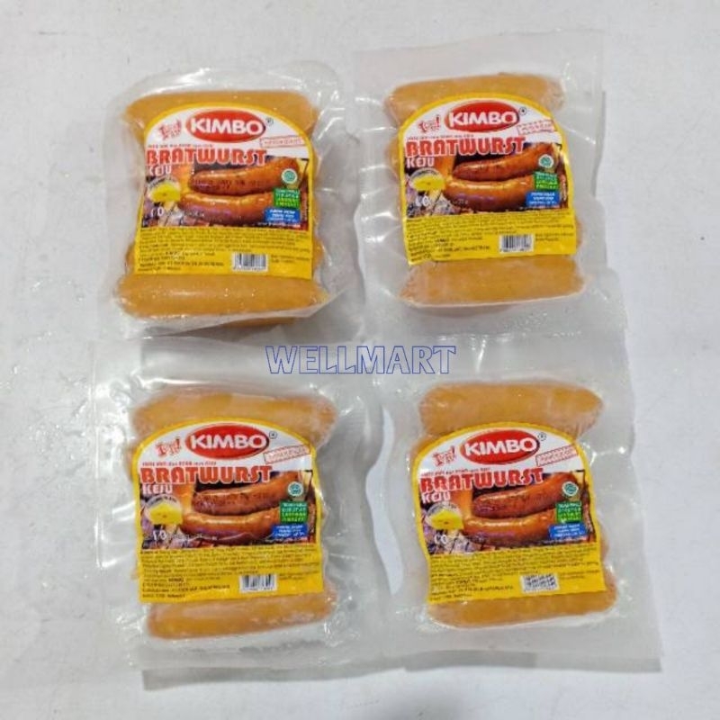 

Kimbo Bratwurst Keju Isi 10 500gr Sosis Sapi dan Ayam Rasa Keju