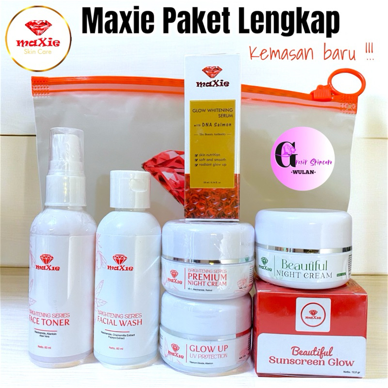 MAXIE Glow Skincare Bpom Ori Kemasan Baru Maxie Skincare Paket Flek